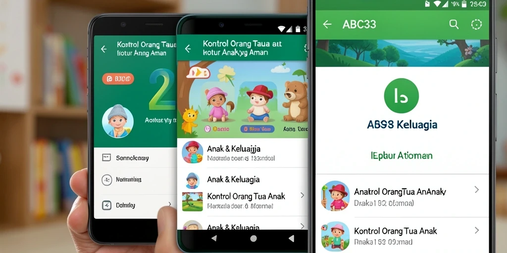 Tampilan antarmuka sederhana dan intuitif aplikasi Kontrol Orang Tua.