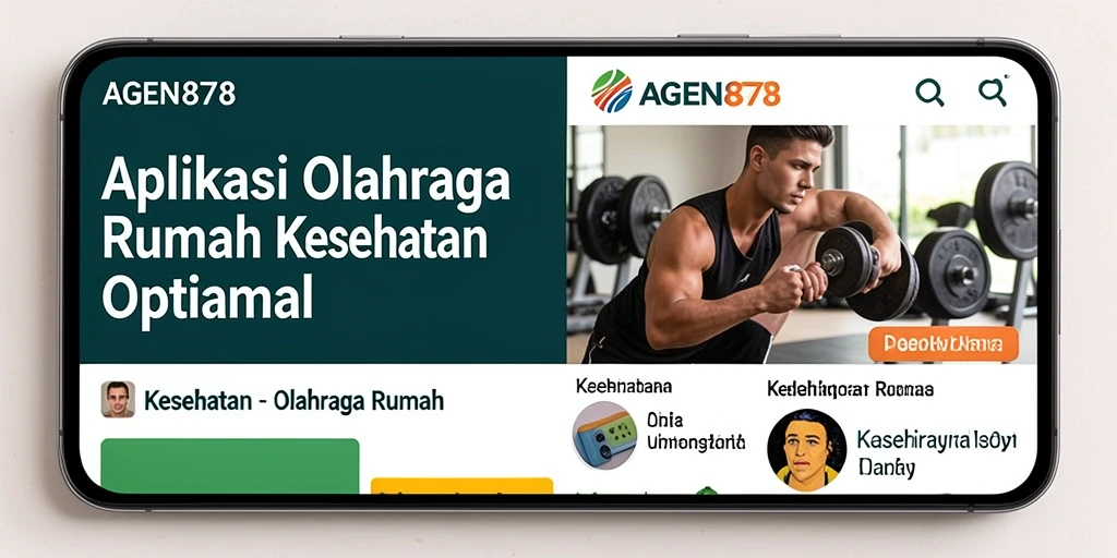 Tampilan antarmuka pengguna AGEN878 saat berolahraga di rumah.