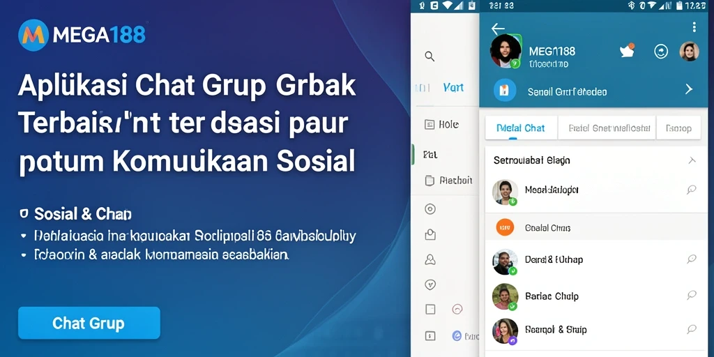Tampilan antarmuka menarik dari aplikasi Chat Grup MEGA188.
