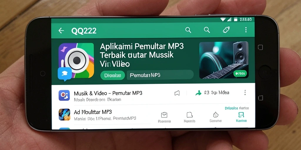 Tampilan antarmuka QQ222 yang intuitif dan menarik