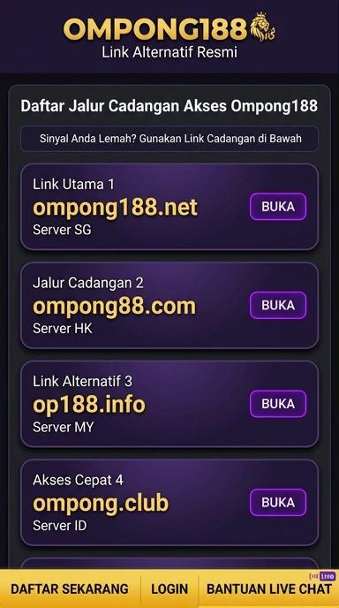 Tampilan link alternatif ompong188